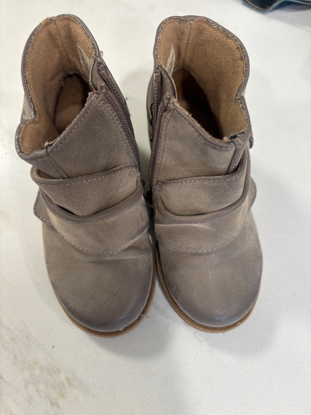 Rachel Shoes Kids Taupe Suede-Style Ankle Boots